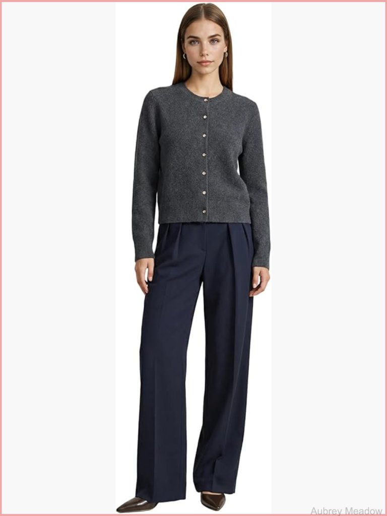100% Cashmere Button Cardigan - Lightweight Knit Sweater